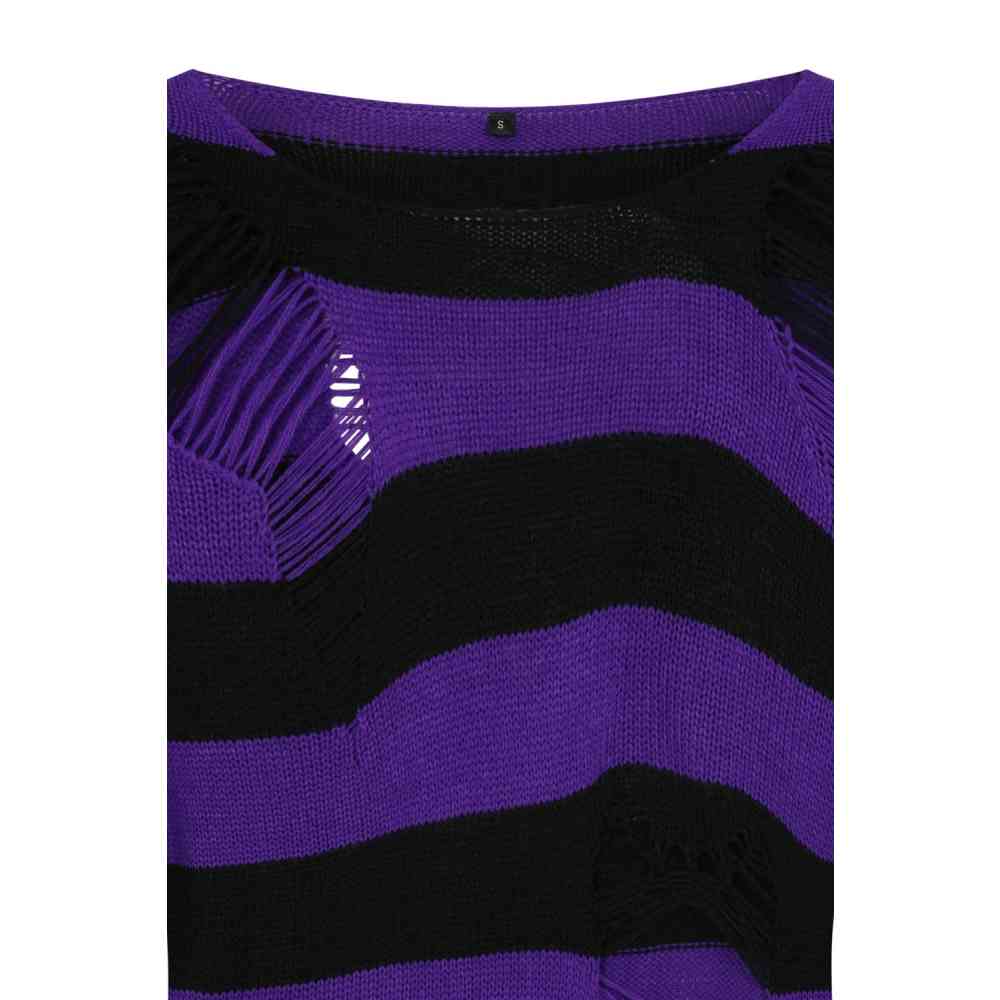 Banned - Indira Knitted Pull en tricot - Noir/Violet